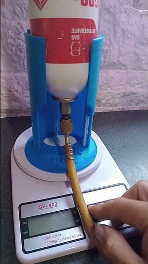 Refrigerant Gas Can Holder – Loading on Scale