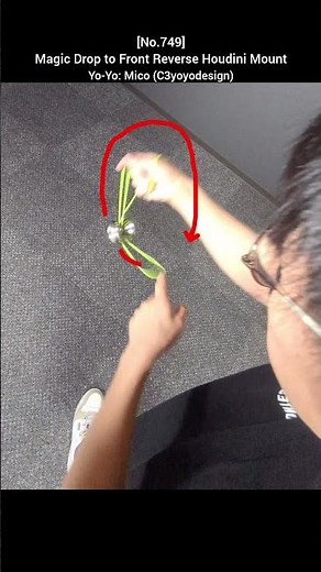 [No.749]🪀Today's Yo-Yo Trick & Tutorial: Magic Drop to Front Reverse Houdini Mount #yoyo #yoyotricks