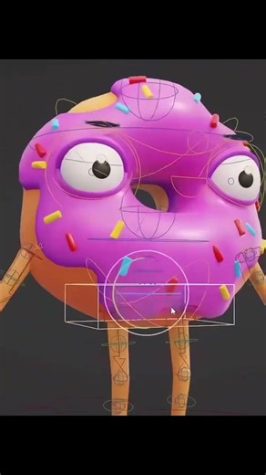 Donut Character 3D Modeling & Rigging in Blender 🔥 #blender3d #3danimation #blender #shorts