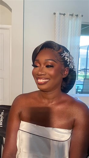 Anotber LUX YMB bride 😍 hair: Ig-YuriMarieBridal 💫 Mua: Ig-StenzaBeauty 💫 #luxbride #blackbridesoftiktok #bridalupdo #bridalmakeupartist #2023brides #destinationbridetobe