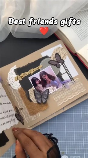 Handmade Scrapbook Birthday Album 🎁 | DIY Memory Book Tutorial | Vintage Scrapbook Idea #shorts