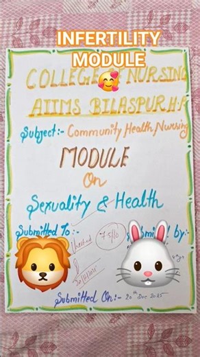 Infertility Module Explained | Community Health Nursing #shortvideo #aiimsbilaspur