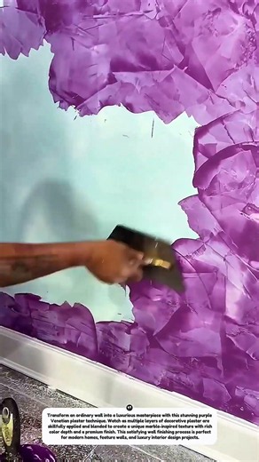 Stunning Purple Venetian Plaster Wall | Luxury Decorative Wall Finish Tutorial