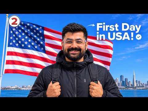 #02 First Day in USA (₹5000 haircut 😭) 🇺🇸