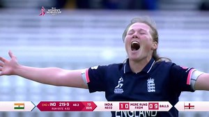 9.4 overs 0 maidens 46 runs 6 wickets Anya Shrubsole produced the best figures ever seen in a ICC Cricket World Cup Final to guide England to a famous win. #BestOf2017 | ICC - International Cricket Council