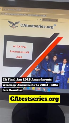 CA Final Jan 2026 Amendments (Free Download) - All Subjects, One...