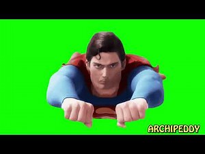 Flying Superman Green Screen - HD