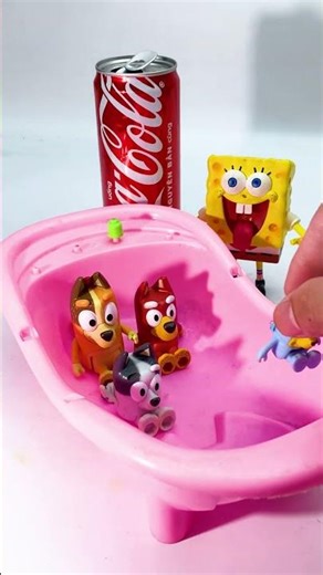 Satisfying with Unboxing SpongeBob Coca Cola Videos ASMR #spongebob #shortvideo