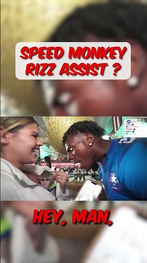 MONKEY RIZZ ASSIST FOR ISHOWSPEED #ishowspeed #speed #funny #memes #sidemen