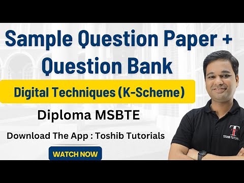 DTE Important Questions MSBTE | K-Scheme | DTE Diploma 3rd Sem | Toshib Tutorials
