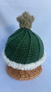 Handmade Christmas Tree Beanie / Crochet Tree Hat / Star Top Customizable - Etsy