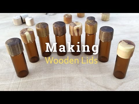 How to make wooden lids for mini glass jars | Full process |