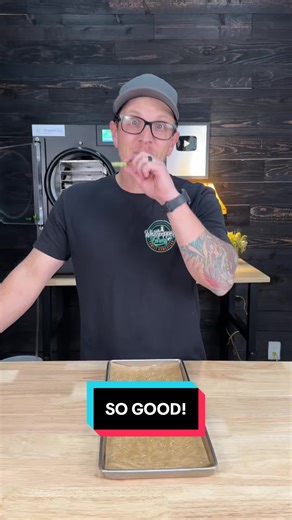 Freeze dried ranch asparagus. We blanched them for about 4 minutes, tossed with ranch seasoning, and freeze dried on standard settings. These taste incredible and almost feel like… cheese poofs in your mouth. Awesome snack to keep around the house! Full video out later today! #freezedrying #freezedry #freezedried #freezedryer #freezedriedasparagus