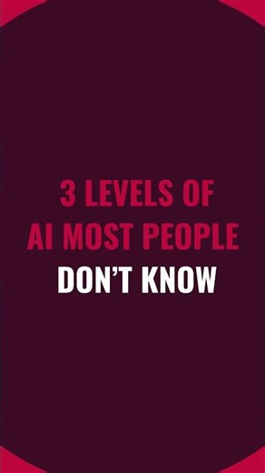 The 3 Levels of AI Most People 🤖| Don’t Know About 🚀 | AI Evolution
