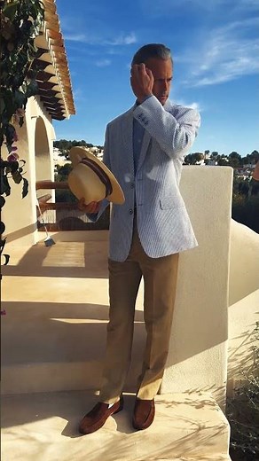 How to Style a Blue Seersucker Jacket | Men’s Smart Casual Summer Outfit