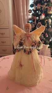 Oh to be this magical angel tree topper. A gift from one of my lovely aunts. It goes on top of our main tree in our home🪽✨🎄🎀🩰 #coquetteaesthetic #girlythings #pinkchristmas #christmasgiftideas #pinkaesthetic #christmastreetopper #holidayseason #decoratingideas #christmasmagic #fbdecchallenge | Claudia - The Dainty Life