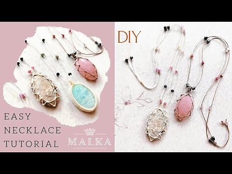 How to wrap your favorite stone | Simple Unisex Macrame Necklace Tutorial