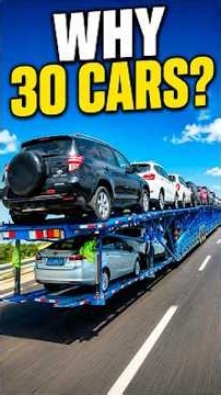 The 130-Foot Car Carrier That Earns $100,000 a Trip#Truck #Truckdriver#Engineering #Transport #car