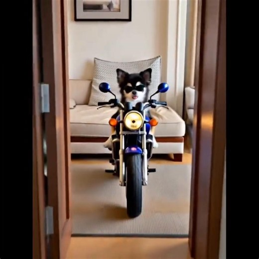 天気もいいしツーリングに行こう🏍️🐶