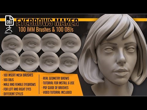 Eyebrows Maker for ZBrush by Artistic Squad