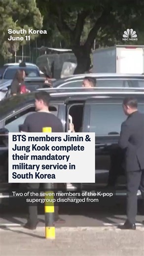 Jimin and Jung Kook of BTS were officially discharged from South Korea’s mandatory military service. | NBC News