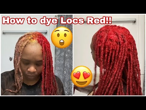 DYING MY LOCS RED WITHOUT BLEACH | USING BOX DYE | JENELL JACKSON
