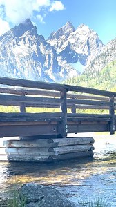 The bridge at the south end of String Lake. When hiking around Jenny Lake, make sure to hike it counterclockwise to get this view! This is also a stop on the 42 Mile Drive. https://exploregtnp.com/42-mile-scenic-drive-grand-teton-national-park/ | Explore Grand Teton National Park