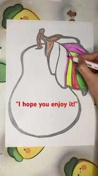 "The Multi-Colored Pear"#drawing #coloring #painting #fruit