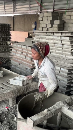 Paver block making process #paverblock #pavers #factory #colour #mixture #setup #zigzag #viral #fyp