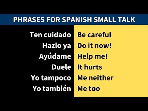 Short Spanish Phrases for Small Talk