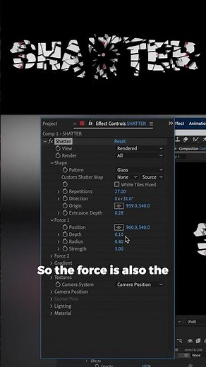 How to create exploding shatter text in Adobe After Effects