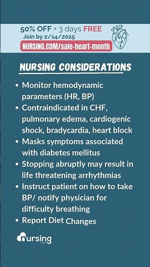 Understanding Propranolol- 💊 Drug Information (nursing)