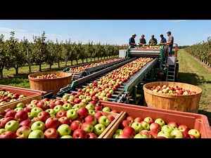 🍏 Apple Harvest 2025 – Billions Picked by Hand & Robots in America