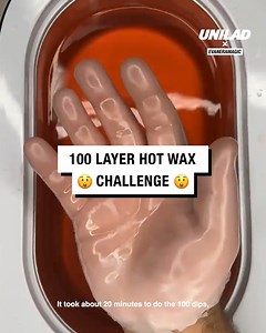 50K views · 143 reactions | Dipping your hands in 100 layers of hot wax  | UNILAD | Facebook