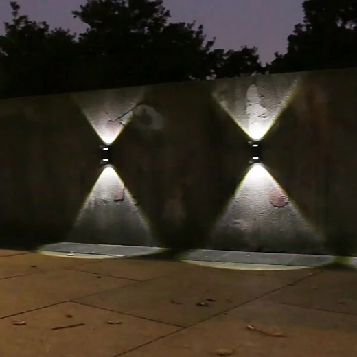 ✨ Modern Solar Wall Light – Double Light Effect ✨ No Wiring • No Electricity • Auto On at Night Give your porch, balcony, garden, gate or outdoor walls a classy upgrade with this Aesthetic Solar-Powered Wall Lamp. The unique X-shaped light pattern creates a stylish hotel-like ambiance instantly. ✅ Solar Powered – Charges during the day, lights up automatically at night ✅ 2 Light Modes – Choose Warm Light for cozy vibes or White Light for modern brightness ✅ Weatherproof Design – Perfect for outd