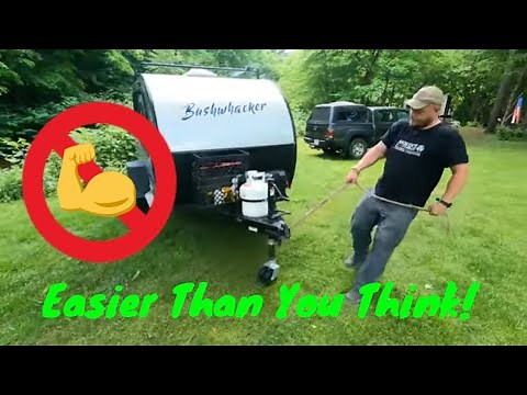 Moving a Teardrop Trailer by Hand | Tiny Trailers, Squaredrops, Pop ups and more!