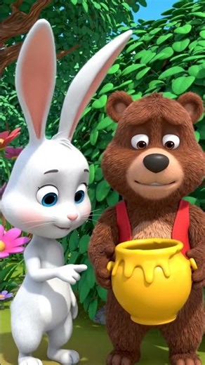 🐰 The Rabbit and the Missing Honey 🍯 | Cute Animal Story #Shorts