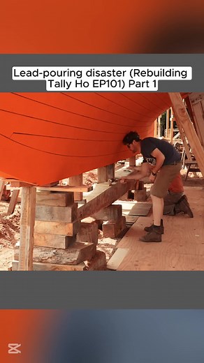 #Lead-pouring disaster (Rebuilding Tally Ho EP101) #wood #foryou