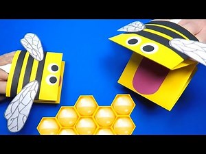 How to Make a Paper Bee Puppet | Paper Crafts for Kids
