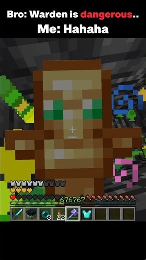 Warden is hard...🥀 #minecraft