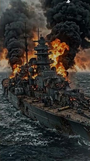 La Última Batalla y los Momentos Finales de Bismarck #historia #history #viralvideo