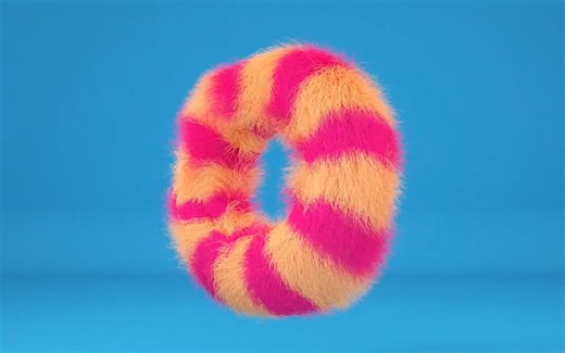 【C4D教程】可爱毛绒球动画效果【中英字幕】