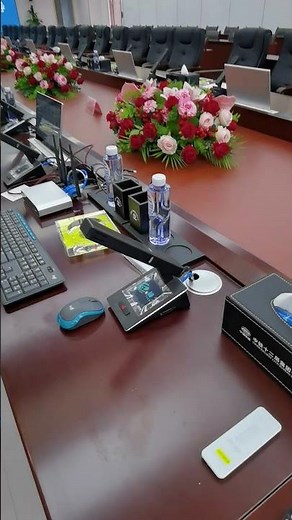 Digital Discussion Microphone+ LED Wall Conference Room Audio and Video Solutions for Large Spaces