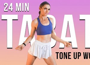 24 分钟 TABATA TONE UP 锻炼（高级）无器械，HIIT 家庭锻炼，势不可挡的夏季粉碎