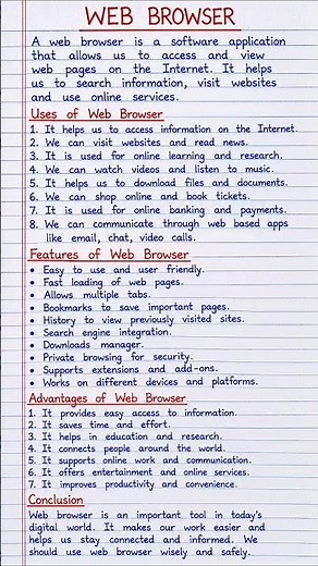 Web Browser | Uses, Features, Advantages and Conclusion