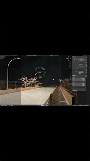 winter vibes in blender part2 #winter #shorts #blender #blendertutorial #snow #3d #3danimation
