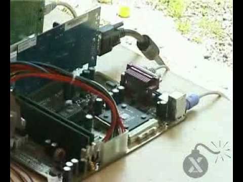 Exploding Overclocking Extreme AMD Duron Vaporizing