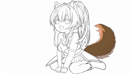 Live2D使わなくなったからうまいことできないかなぁって描いてたら10枚くらい繋げればそれっぽくなることに気付いた
