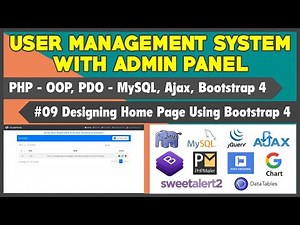 #09 User Management System With Admin Panel | Designing Home Page Using Bootstrap 4