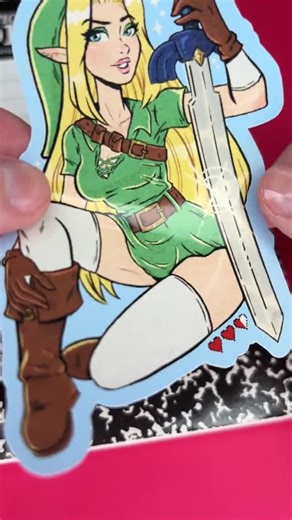 Zelda as Link Pin-up Sticker | Gamer Girl Cosplay RPG Inspired | Sexy Cute Pin-up Art - Etsy